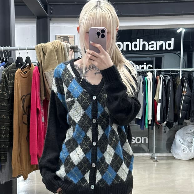 디스이즈네버댓 아가일 가디건