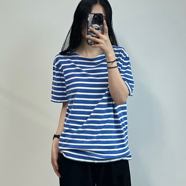 세인트제임스 단가라 스트라이프 반팔 티셔츠