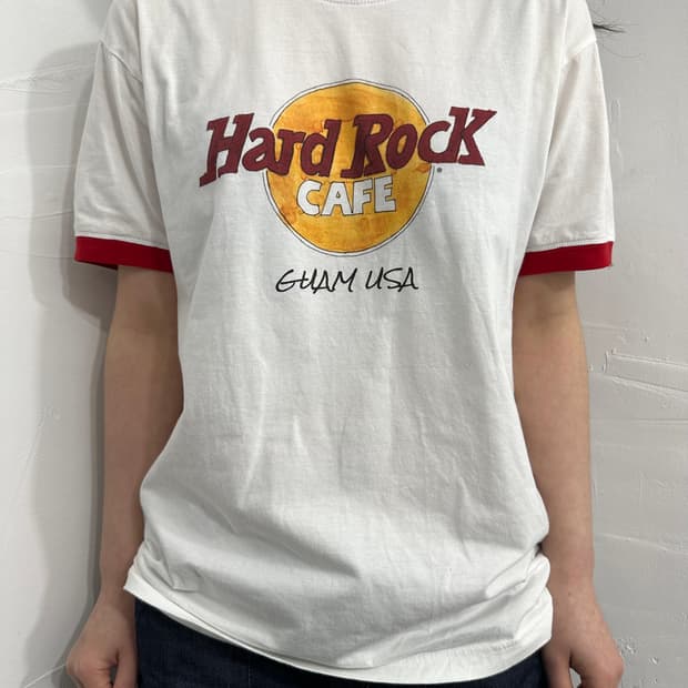 hard rock guam usa ringer t-shirt