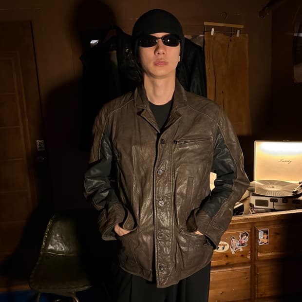 MESSAGERIE PANELED LEATHER JACKET