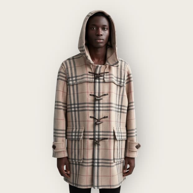 UK48/ 버버리 스페셜리티 노바체크 후디드 떡볶이 코트