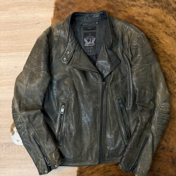 디젤 양가죽 바이커 자켓 