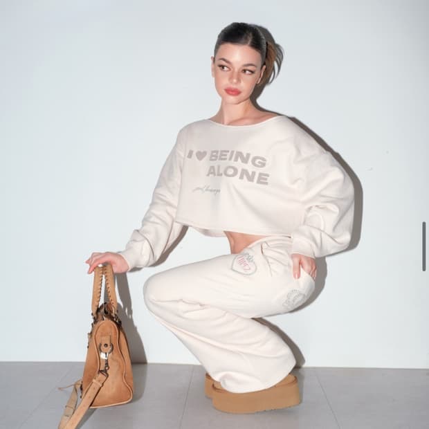 로페즈 블러쉬 클라우드 기모 셋업