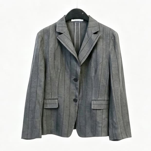 Aquascutum 핀스트라이프 리넨 혼방 자켓 / 일본제