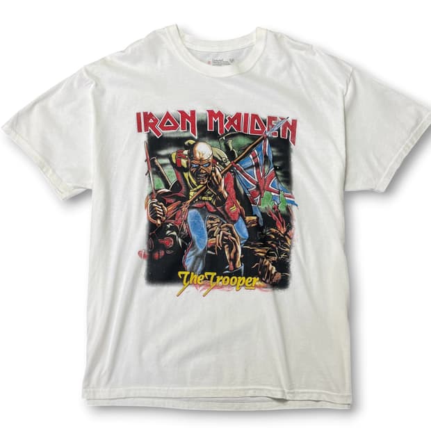 헤인즈 아이언메이든 락 티셔츠 XL