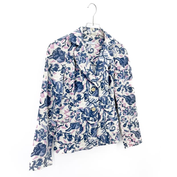 막스마라 마렐라 픽셀 플라워 코튼 자켓