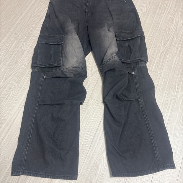 블랙 카고 팬츠