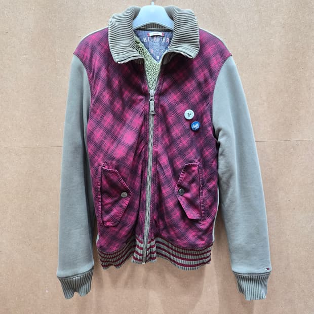 타미힐피거 체크 플리스 자켓