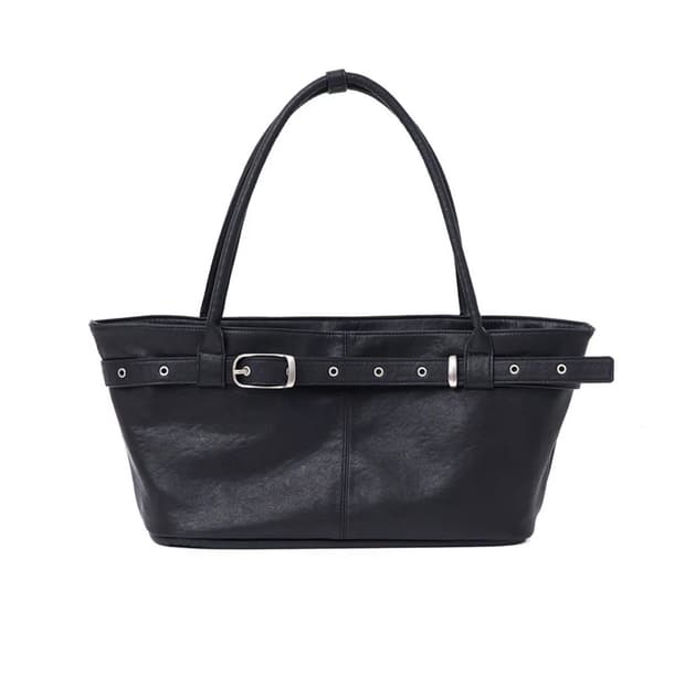 여밈 보트백 블랙