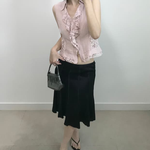빈티지 메탈릭 미니백