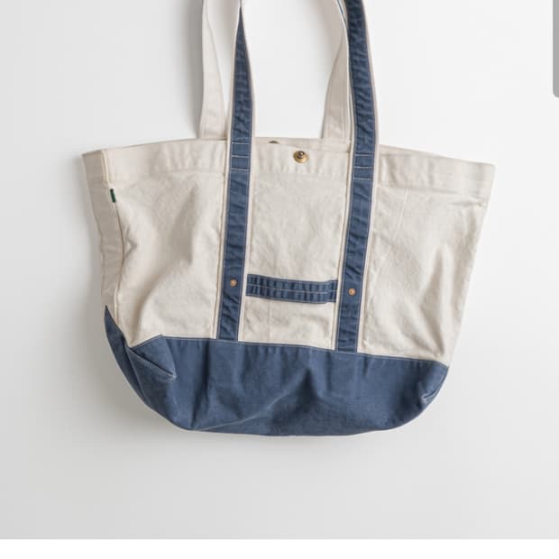 비헤비어 WASHED CANVAS TOTE BAG