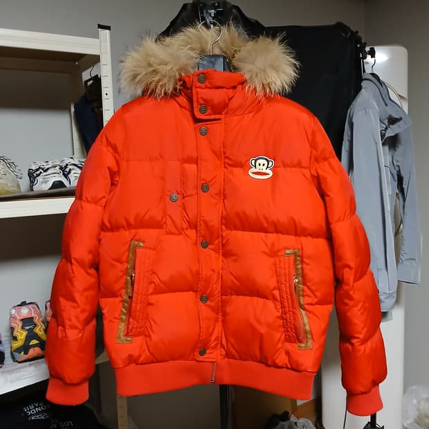 y2k 폴프랭크 원숭이 오리털 패딩 다운 자켓 겨울