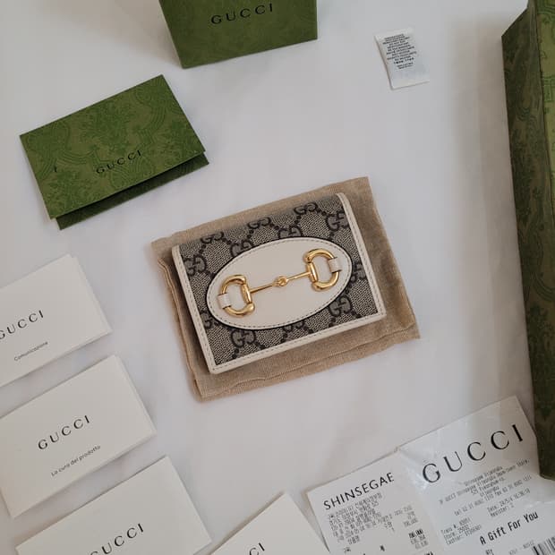 (새상품급) 구찌 홀스빗 1955 카드케이스 지갑