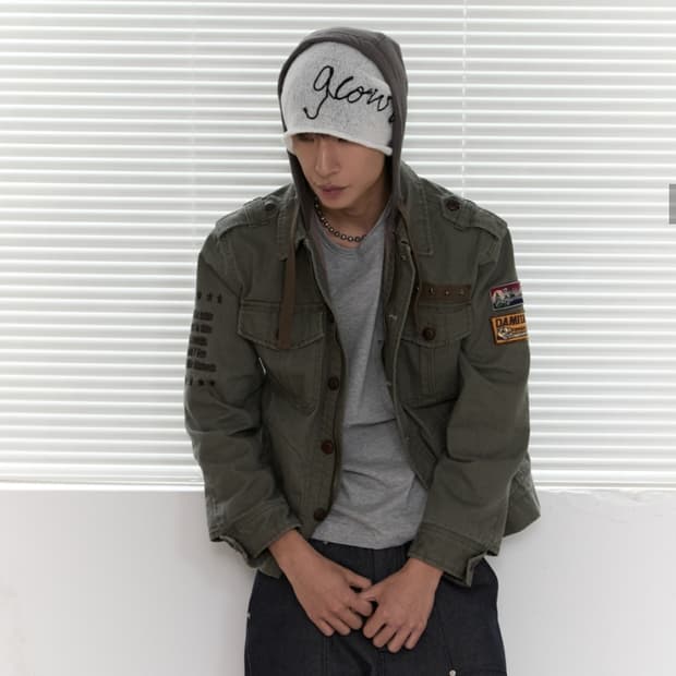 빈티지 워시드 후드 자켓