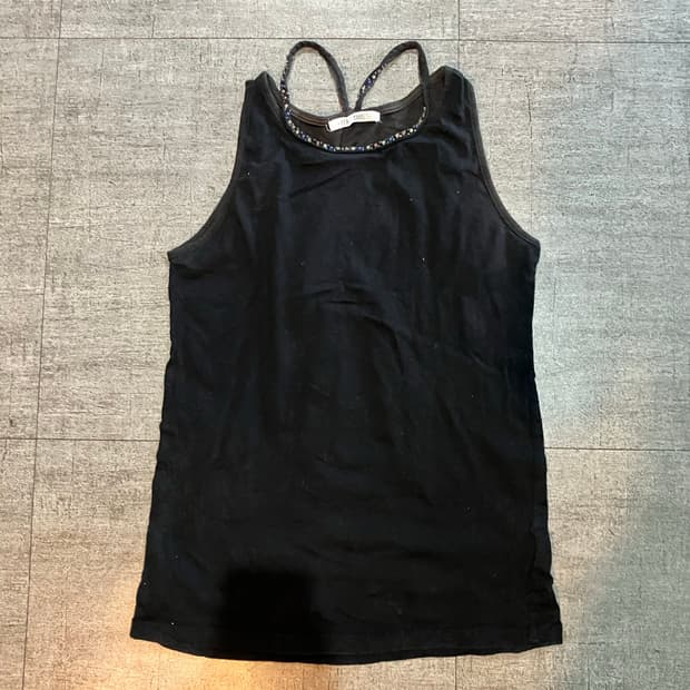 일본빈티지 Heartmarket 핀터깔y2k 하구미모리걸 슬리브리스나시