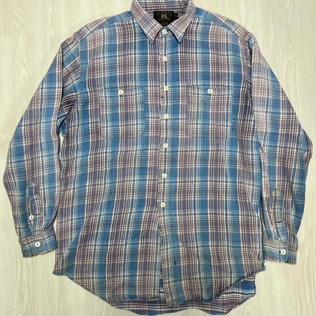 rrl 더블알엘 체크 플란넬 셔츠 L