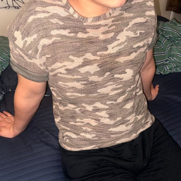 자라 카모 반팔티 