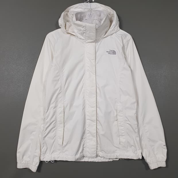 여성 S) 노스페이스 하이벤트 화이트 바람막이 후드 마운틴 윈드 자켓