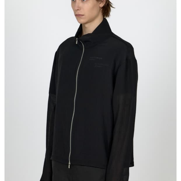 MPa VEIL CREPE ZIP JACKET (BLACK)