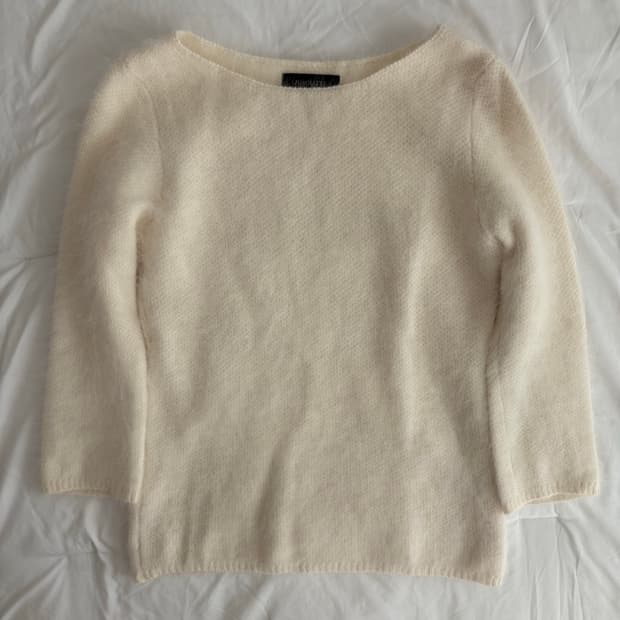 SALE) boat neck sweater 보트넥 헤어리 니트