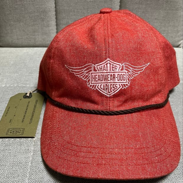 THE H.W.DOG&CO.도그 앤 코 레드 캡 모자 베이스볼캡