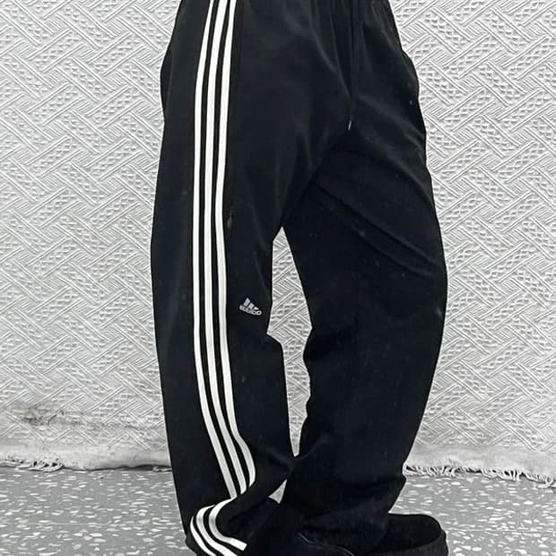 아디다스 빈티지 캐주얼 스포티 와이드 져지 트랙팬츠 105 C10924