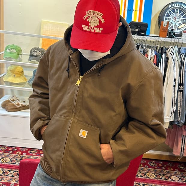 칼하트 USA 루즈핏 핌 덕 레귤러 액티브 자켓 다크브라운 XL