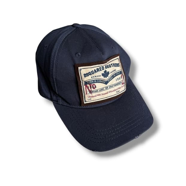 디스퀘어드2 네이비 패치 캡