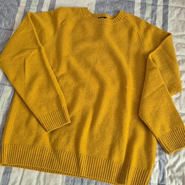 유니클로 램스울니트 옐로우 XL