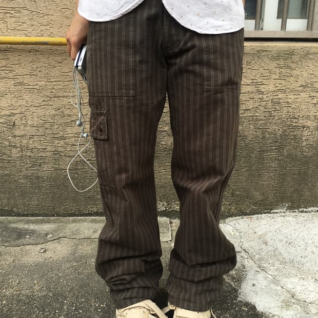 Comme ca Ism Stripe Cargo Pants