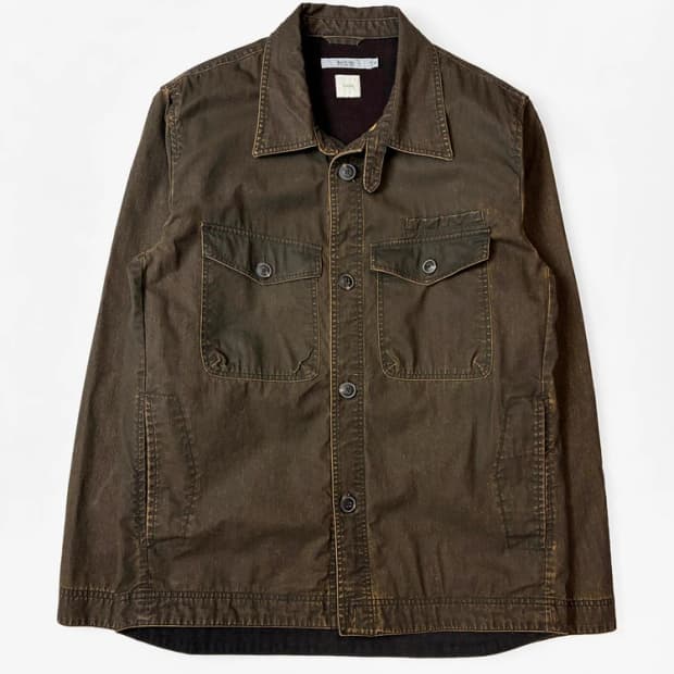 시리즈 21FW 카본 코팅 가먼트다잉 워싱 셔츠 자켓 PN5698   