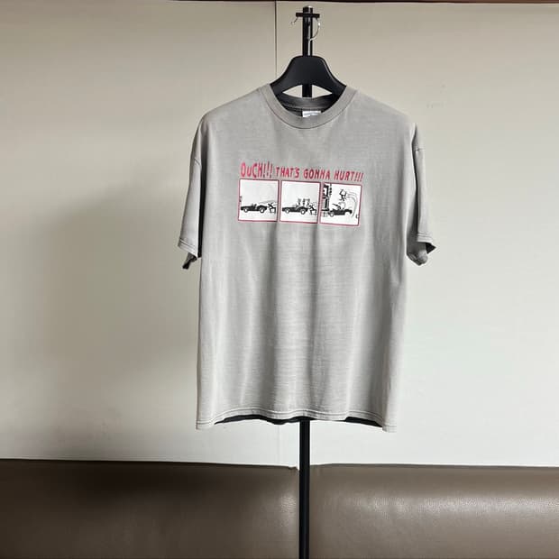 빈티지 유머 반팔 티셔츠