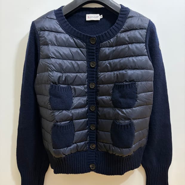 몽클레어 정품 여성 니트패딩 가디건 M