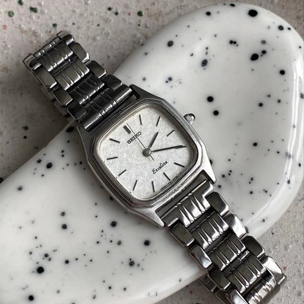Seiko 세이코 exceline 엑셀린 스노우 스퀘어 쿼츠