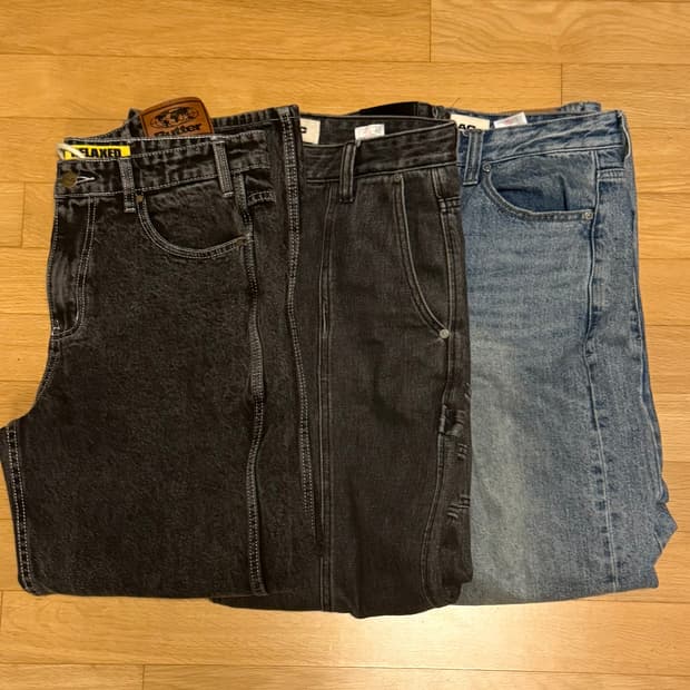 데님 팬츠 3개(버터굿즈 플랙) 일괄