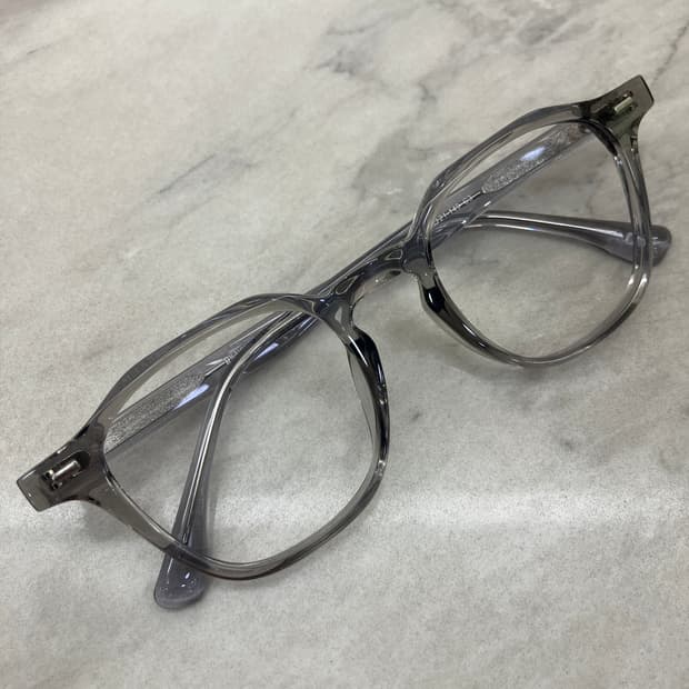 B76 KS 투명 그레이 웰링턴 뿔테 안경6836