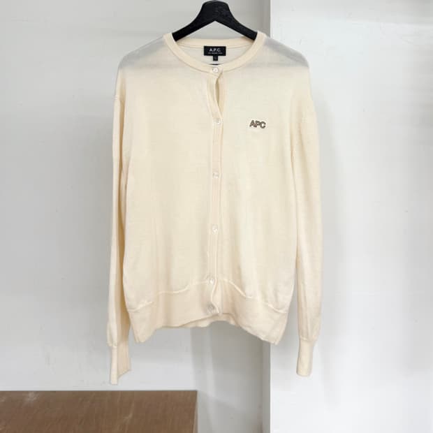 아페쎄 크림 밀라노 가디건