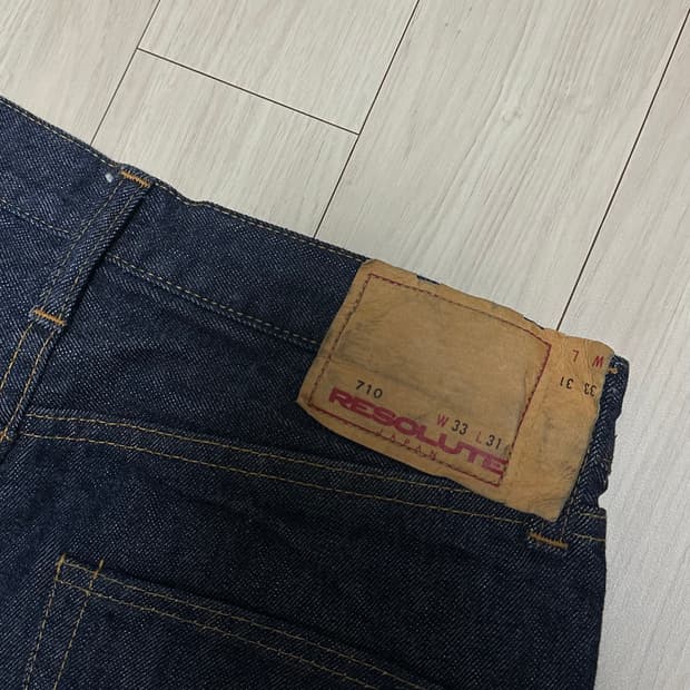 레졸루트 710 셀비지 데님 W33, L31