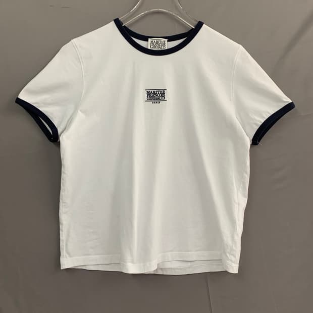 M 마리떼프랑소와저버 클래식 로고 화이트 링거 반팔티