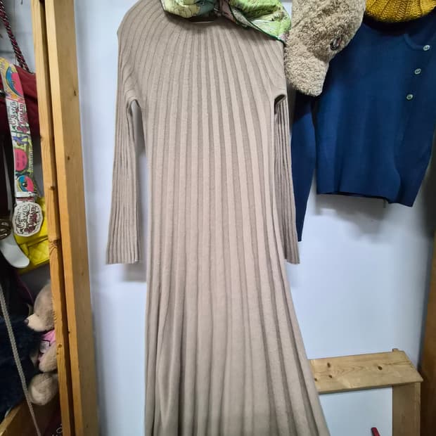 afterglow  캐시미어 골지 니트 원피스