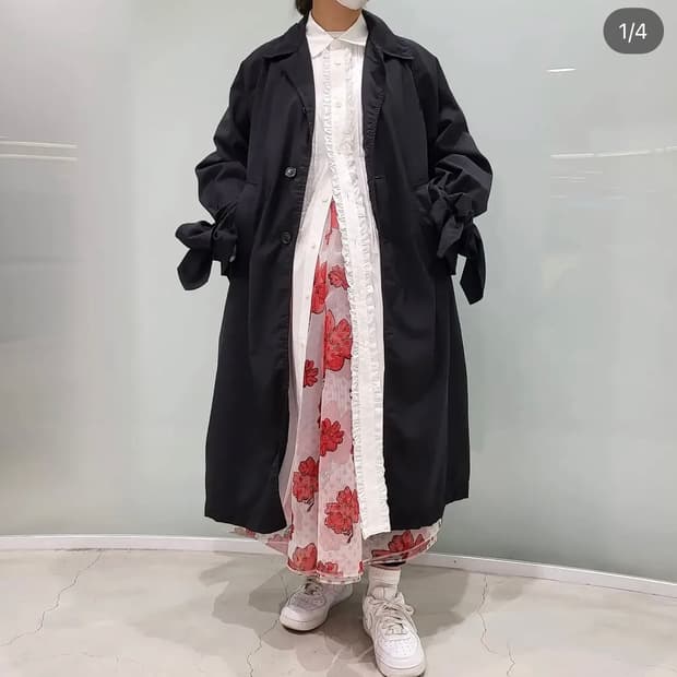 (네고가능) 꼼데가르송 타오 23SS 나일론 코트 (블랙 M)