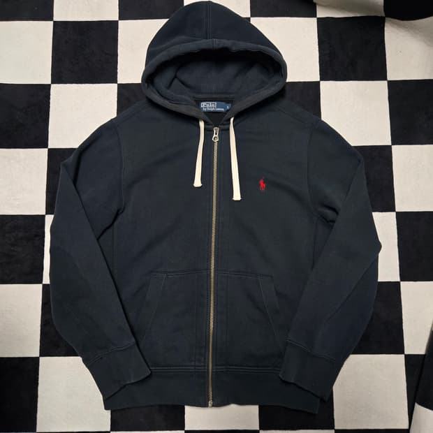 L 폴로랄프로렌 써멀 후드 집업 블랙 
