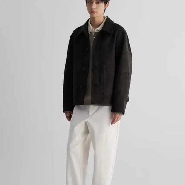 스웨이드 자켓 브라운 M