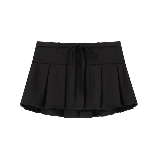 클리시어 허깅 리본 플리츠 스커트 닝닝 치마