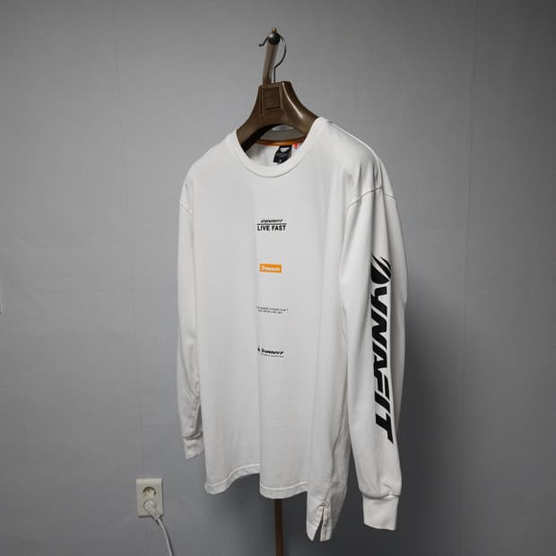 100 ) 다이나핏 남성 사이드로고 오버핏 긴팔티