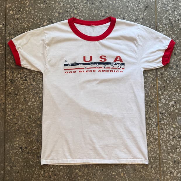 90s 싱들스티치 USA 링거 티셔츠(HT25)