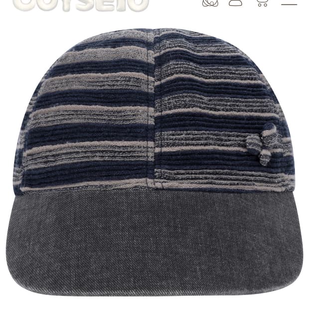 코이세이오 peach stripe cap 네이비