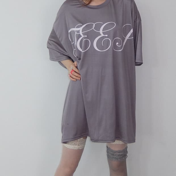 샵페어리 반팔 shining boxy lettering t-shir