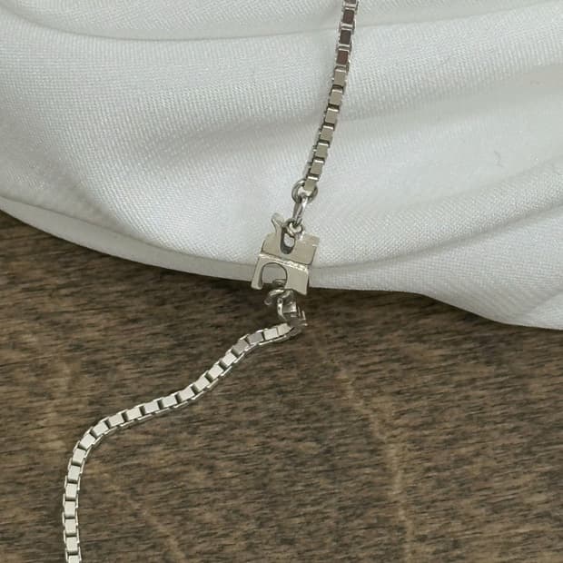 courreges / 꾸레쥬실버925 박스체인 팔찌 