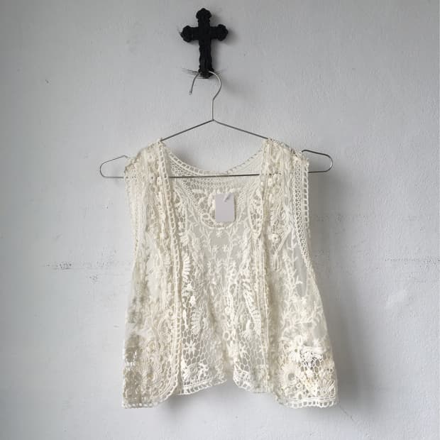 Crochet open vest